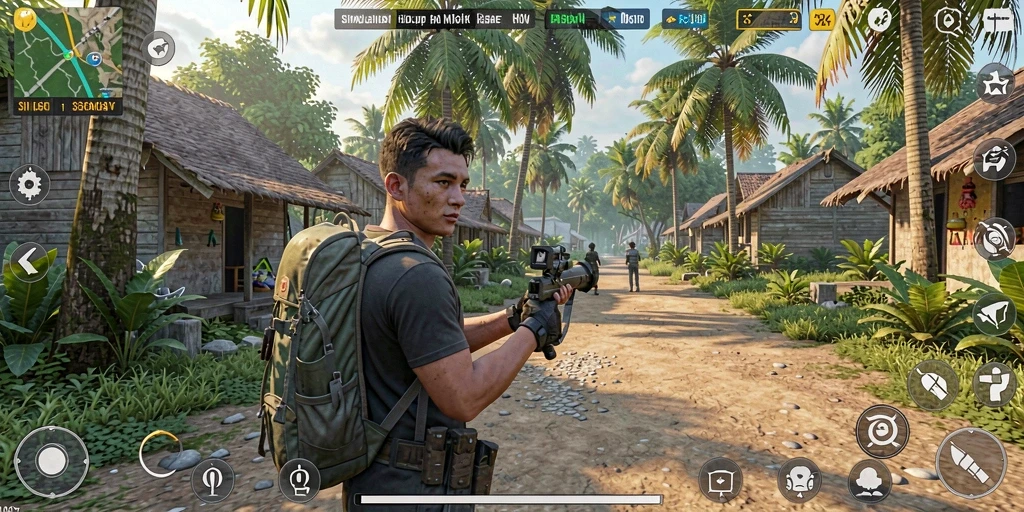 Tampilan gameplay 333V dengan karakter dan lingkungan yang realistis.
