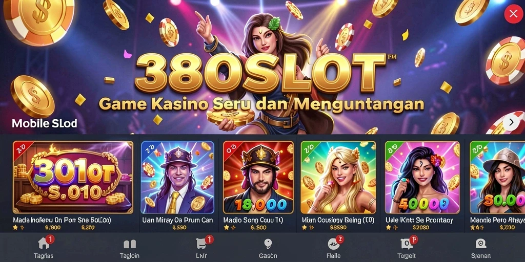 Tampilan gameplay 380SLOT yang penuh warna dan seru.