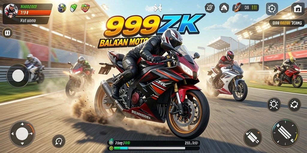 Tampilan gameplay 999ZK yang menegangkan dan penuh kecepatan.