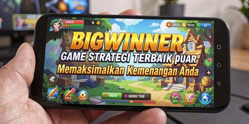 Screenshot menunjukkan aksi mendebarkan dalam permainan strategi BIGWINNER.