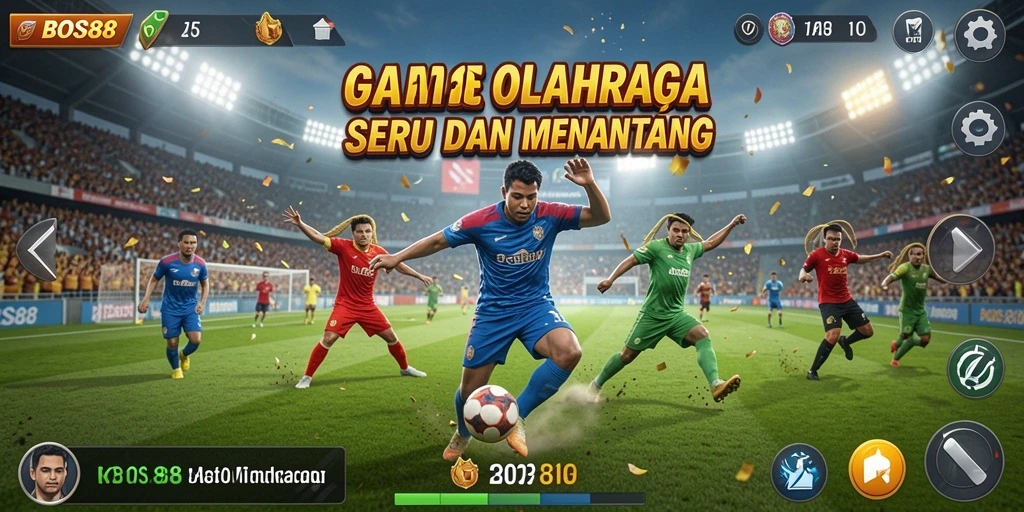 Tampilan gameplay seru dari BOS88 yang penuh aksi olahraga.