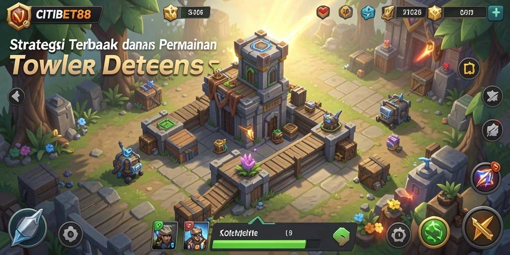 Tampilan gameplay seru dalam CITIBET88 dengan strategi Tower Defense yang mendebarkan.