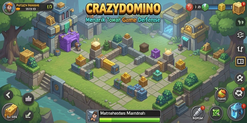 Tampilan gameplay mendebarkan dari CRAZYDOMINO yang penuh strategi.