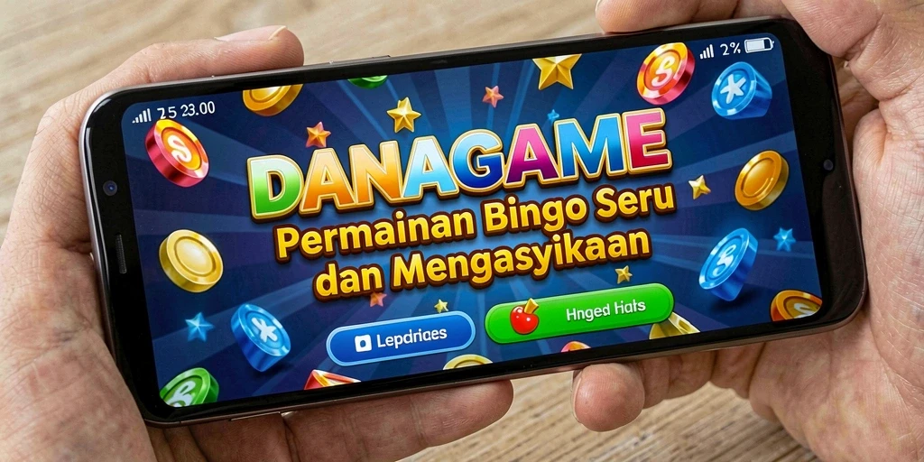 Tampilan layar utama DANAGAME menampilkan gameplay Bingo yang seru.