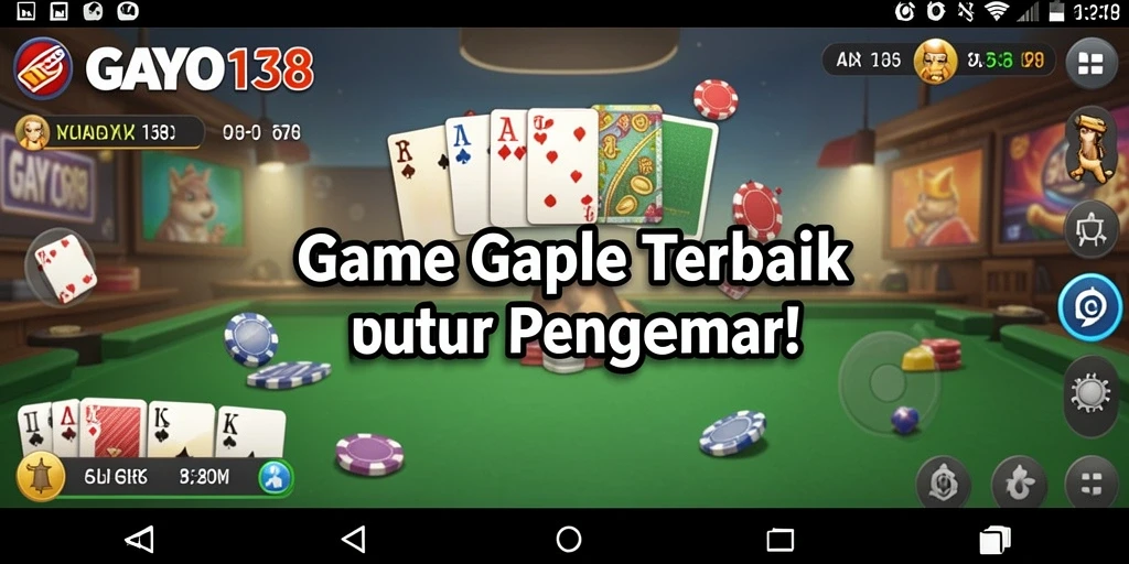 Tampilan permainan Gaple yang menarik dan interaktif di GAYO138.