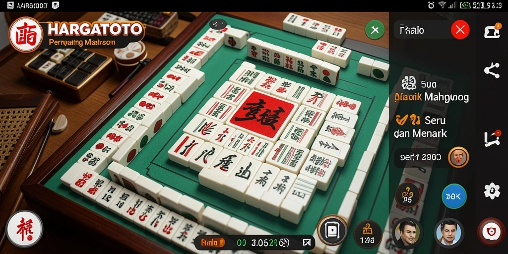 Tampilan gameplay HARGATOTO dengan ubin Mahjong yang menarik.