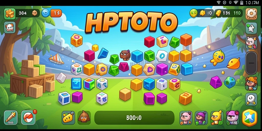 Tampilan gameplay seru dari HPTOTO dengan berbagai level puzzle.
