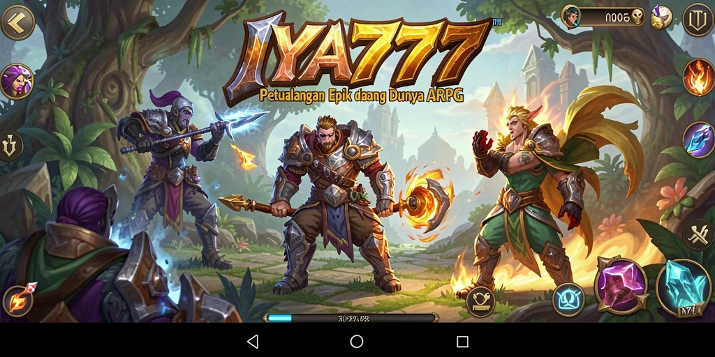 Tampilan gameplay menegangkan dalam dunia ARPG IYA777.