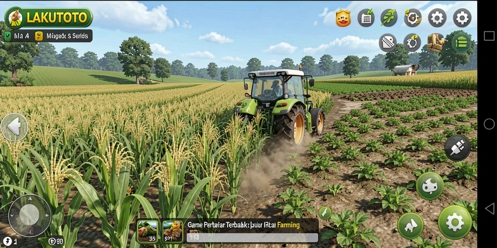 Gameplay menarik LAKUTOTO dengan aktivitas bertani.