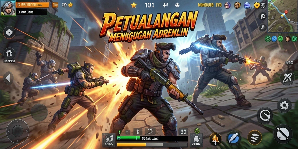 Tampilan gameplay seru MNDUIT dengan aksi yang mendebarkan.
