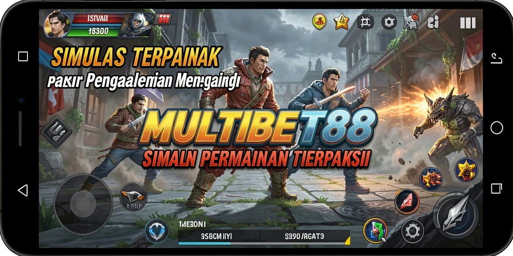 Tampilan mendebarkan dari gameplay MULTIBET88 di dalam simulasi.