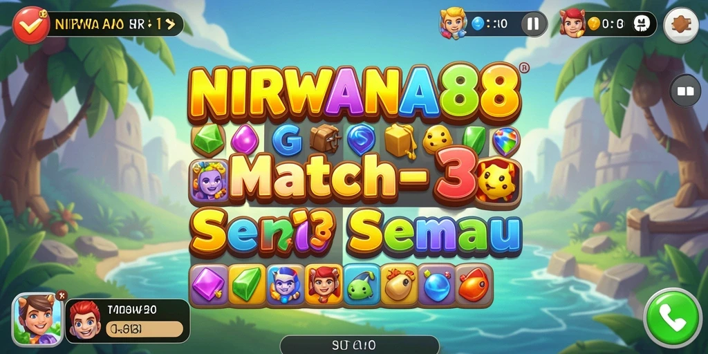 Tampilan gameplay seru di NIRWANA88 dengan berbagai kombinasi permata.