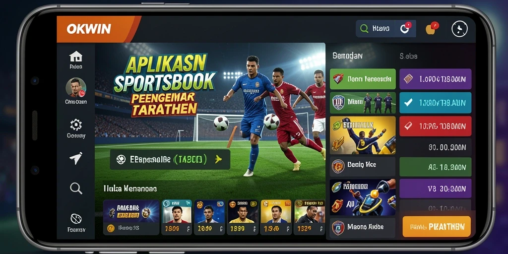 Tampilan gameplay Sportsbook yang menarik di OKWIN.