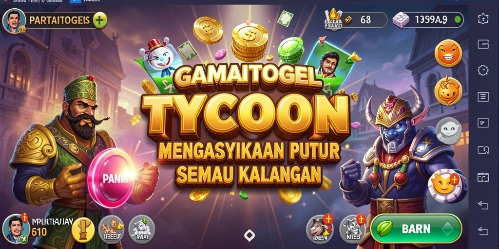 Tangkapan layar utama PARTAITOGEL menunjukkan pengalaman bermain game Tycoon yang mendebarkan.