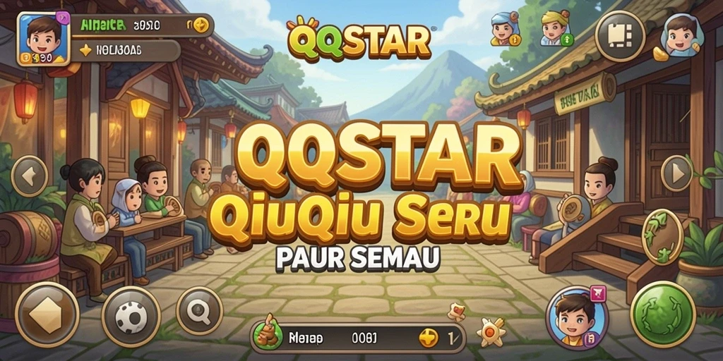 Tampilan gameplay QiuQiu yang menarik dan interaktif di QQSTAR.