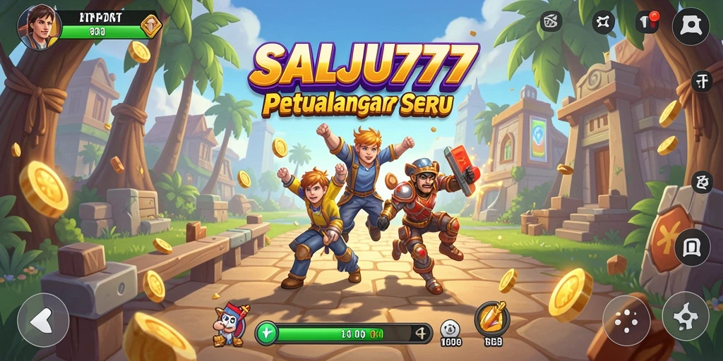 Tampilan gameplay SALJU777 yang menegangkan dan penuh warna.