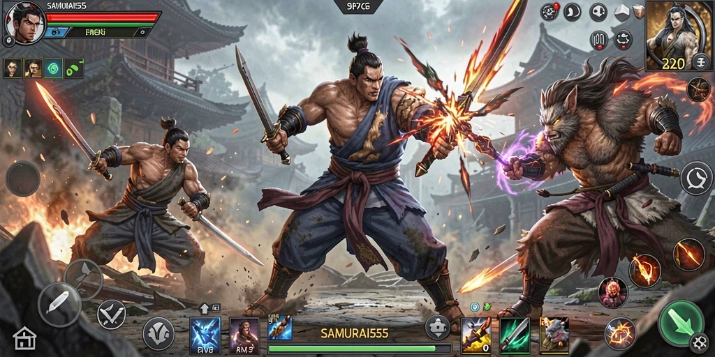 Tampilan menarik dari gameplay <strong>SAMURAI555</strong> yang penuh aksi.