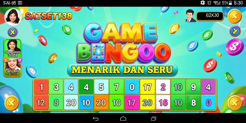 Tampilan menarik dari gameplay Bingo SATSET138.