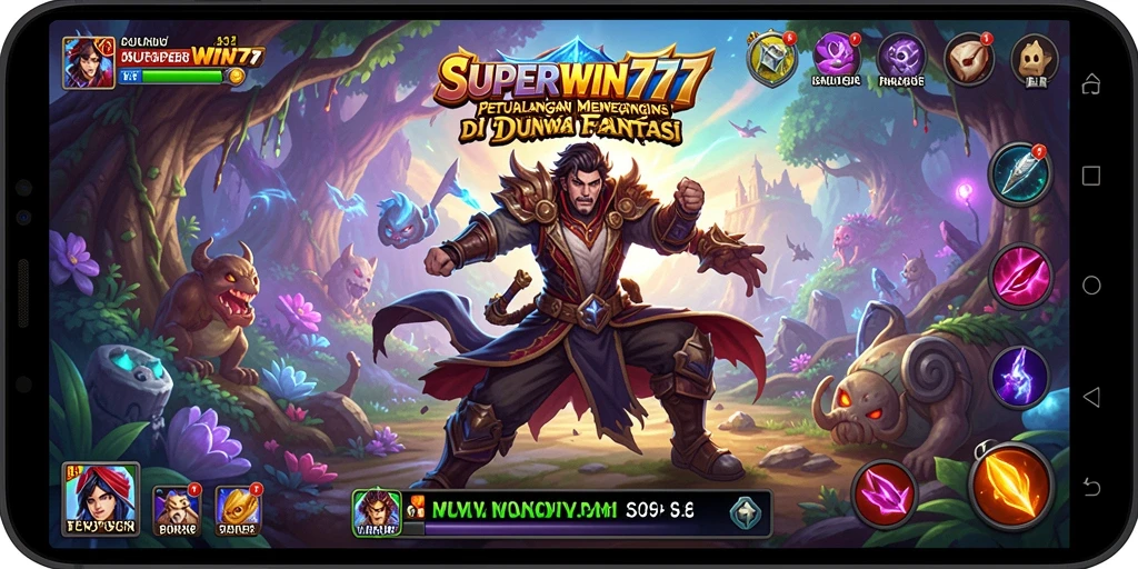 Tampilan gameplay epic dari SUPERWIN777 menunjukkan aksi petualangan seru.