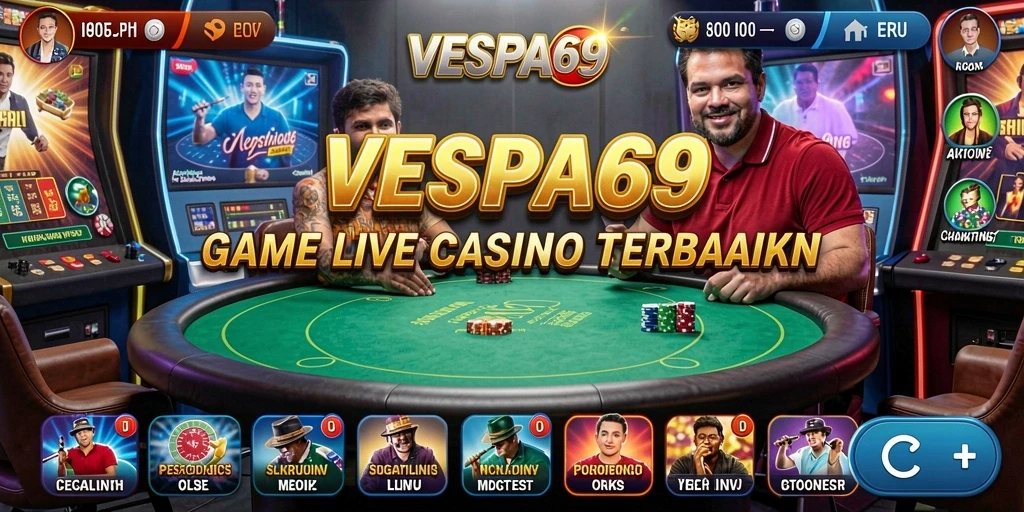 Tampilan gameplay Live Casino di VESPA69 dengan dealer profesional.