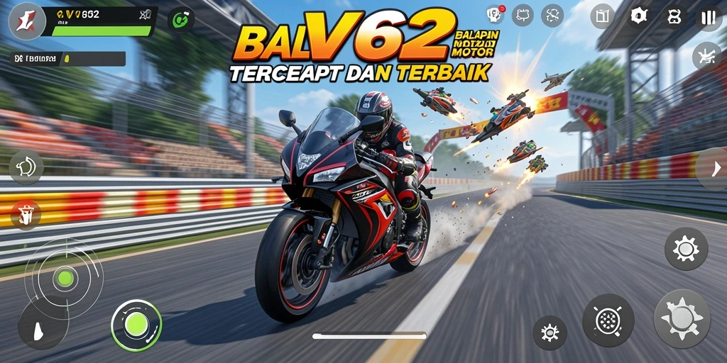 Tampilan menarik saat bermain <strong>VV62</strong> di trek balapan.