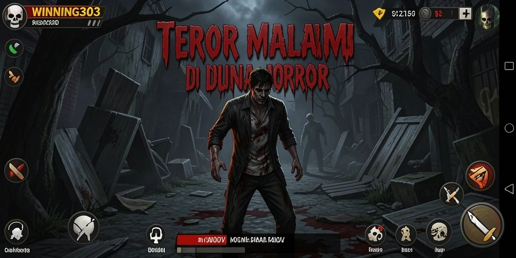 Tampilan gameplay yang mendebarkan dalam suasana Horror